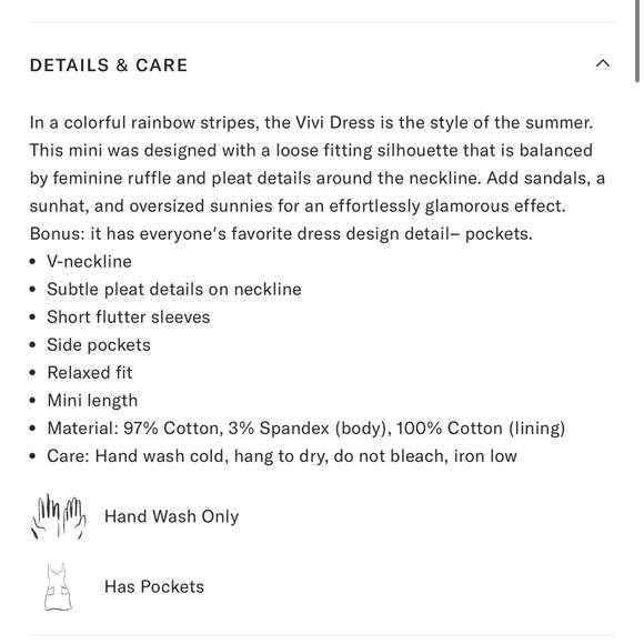 Tuckernuck Pomander Place Rainbow Stripe Vivi Dress NWT - Picture 6 of 7